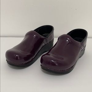 Dansko purple slip on clogs size 36